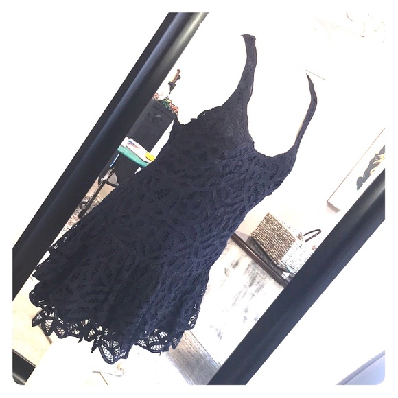 Gilly Hicks Navy Blue Battenberg Lace Sundress☀️ - Picture 2 of 7